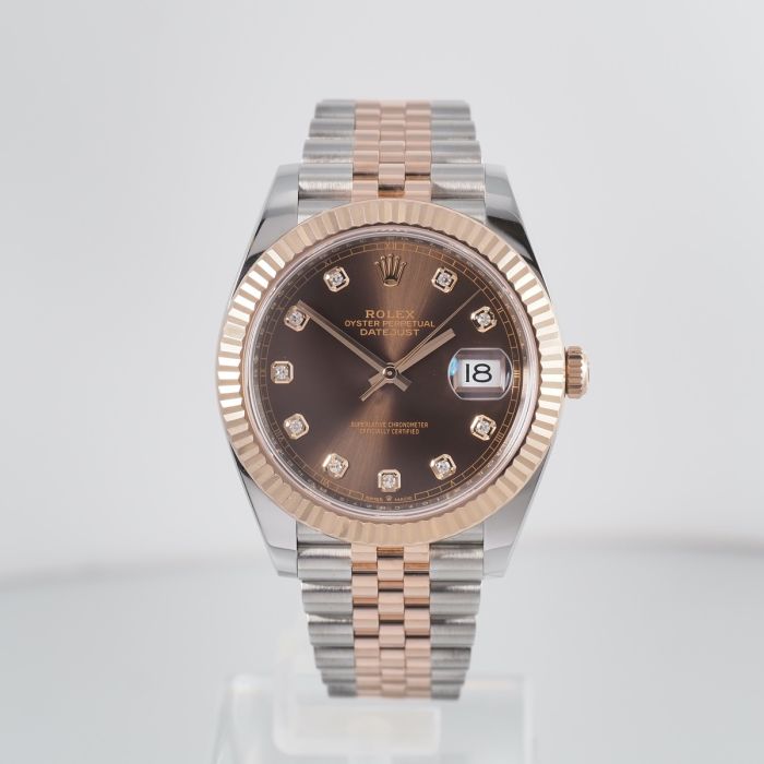 Rolex Datejust 41 mm 2022 : Édition Cadran Diamant Chocolat (Portée)